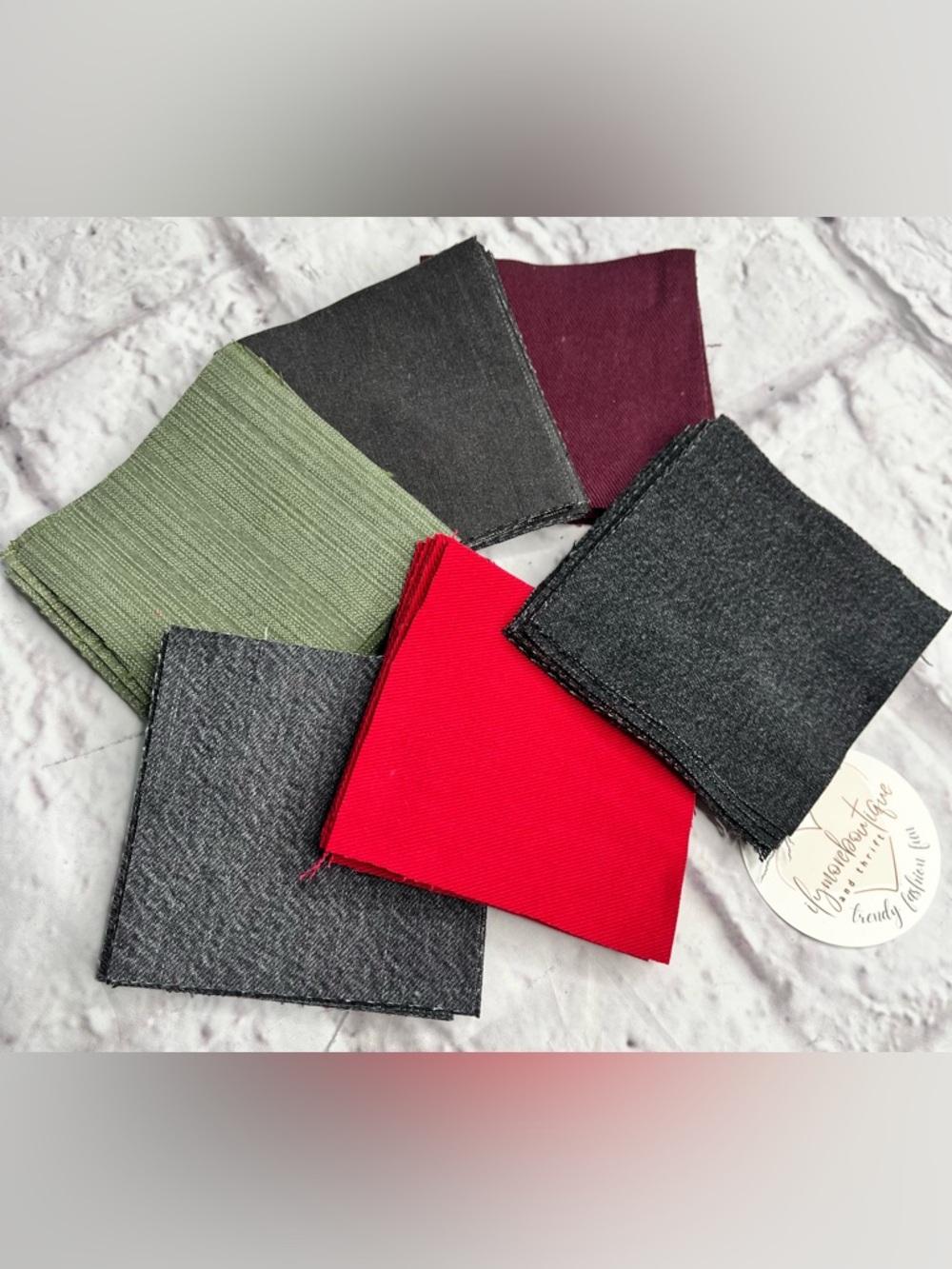 Reclaimed Denim Squares Pack (60 pcs, 4"): Crafting, Quilting, Patchwork Fabric - Picture 5 of 5